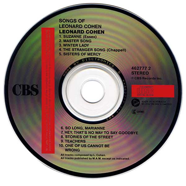 Leonard Cohen: Songs Of... Alternate Format Discography | Hi